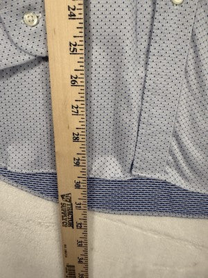 Jos A Bank 1905 Shirt 16.5 33 Blue Long Sleeve Non Iron Stretch Button Down