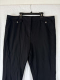Talbots Dress Pants 18 Black Ponte Knit Stretch Plus Size Womens