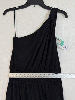Kayleigh Jumpsuit Black Small Petite Luna One Shoulder Knit Women NWT