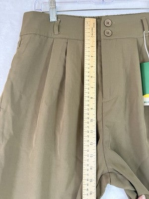 Halara Large Flex High Waisted Straight Leg Work Pants Brown