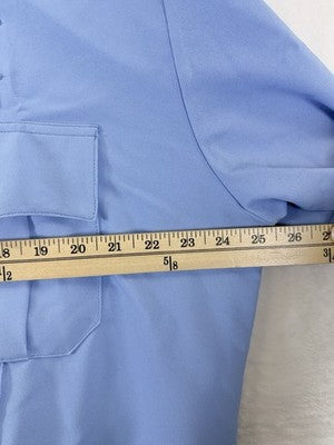 Blauer 8610 Z Shirt XL Short Sleeve Zippered Polyester Police Uniform Blue Mens