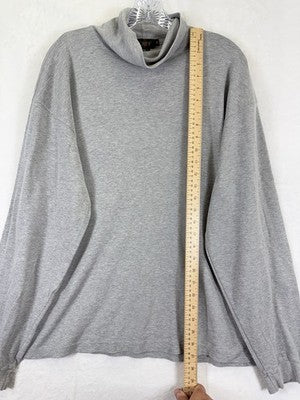 J Crew Oarsman Shirt XL Mens Gray Turtleneck Long Sleeve Vintage 90s Made In USA