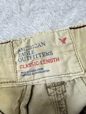 American Eagle Cargo Shorts 26 Mens Tan Classic Length 10.5”