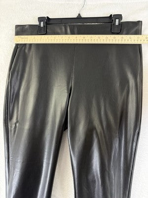 Loft Faux Leather Leggings Large Womens Black Pull On