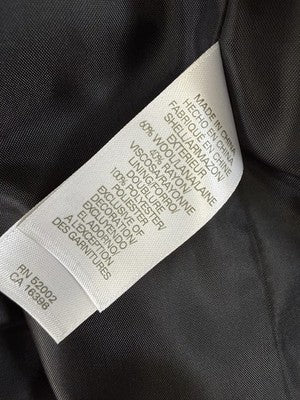 Liz Claiborne Blazer 6 Womens Black Wool Blend Logo Jacket