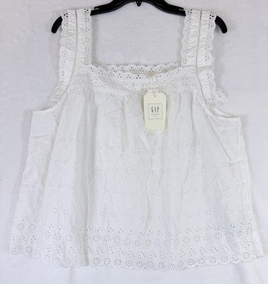 GAP x Doen Eyelet Top Large Cotton Cottagecore Boho New NWT