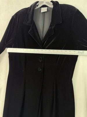 Vintage Rabbit Rabbit Rabbit Jacket Black Velour Cloak Size 16 Women Witchy Goth