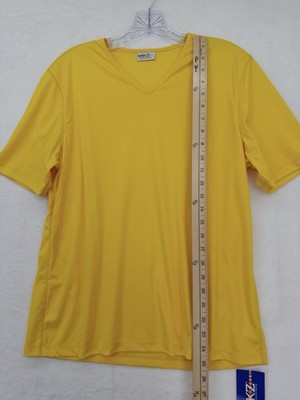 Wikz Evaporative Cooling T Shirt Womens XL V Neck Yellow New NWT