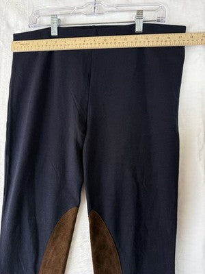 Polo Ralph Lauren Womens Equestrian Leggings XL Navy Blue Suede