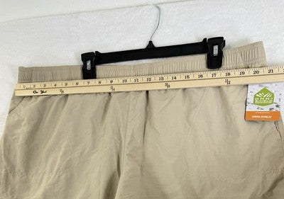 Columbia Shorts Womens XXL Sandy River Short II 5” Nylon Beige Pockets New NWT
