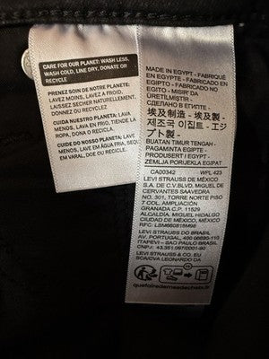 Levis 318 Shaping Wide Leg Jeans 27 Womens Black 27x30 Levi’s New NWT