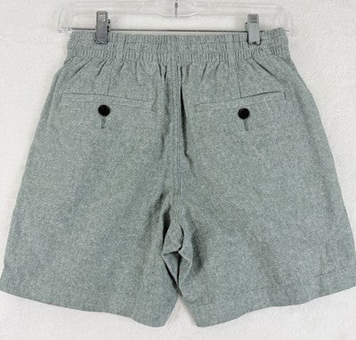 J Crew Shorts XS Mens 6” Drawstring Pull On Green Linen Cotton Pockets New NWT