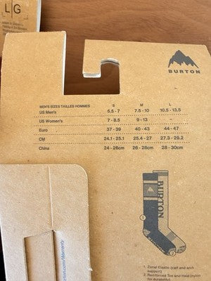 Burton Ski Socks Mens Large Weekend Midweight Lot New 4 Pairs $80