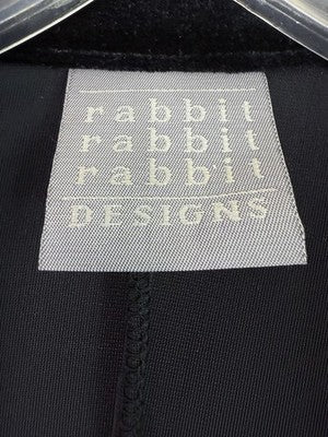 Vintage Rabbit Rabbit Rabbit Jacket Black Velour Cloak Size 16 Women Witchy Goth