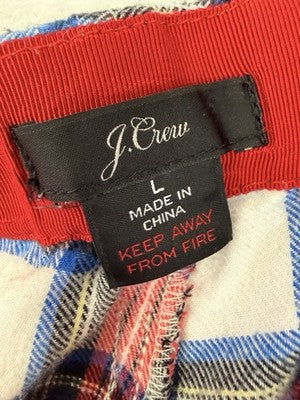 J Crew Flannel Pajama Pants Large Red Plaid Womens PJ Sleep