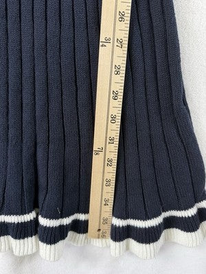 Freshman 1996 Sweater Dress Small Navy Blue Fit And Flare Short Sleeve New