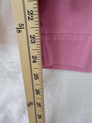 LL Bean Chino Pants Womens 12 Pink High Rise 100% Cotton Vintage
