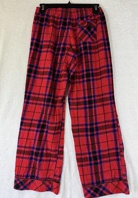 Victorias Secret Pajama Pants XS Short Red Plaid Pjs Womens Cotton Lightweight