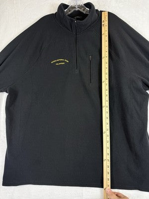 LL Bean Acadia National Park Volunteer 1/4 Zip Fleece Pullover XXL Mens Black