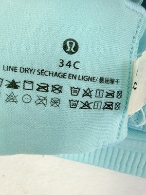 Lululemon Energy Bra High Support 34C Blue Adjustable Crossback Sports Bra Run