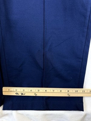Lands End Straight Leg Pants 24W Navy Blue Pencil Pintuck Plus Size Womens