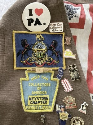 Beer Can Collection Collector Vest Pins Vintage 1980 BCCA