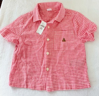 Baby Gap Boys 2t Lot Linen Polo Shirt Short Sleeve Khaki Pants New