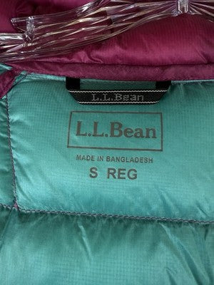 LL Bean 850 Down Jacket Womens Small Fuschia Pink Down Puffer Coat