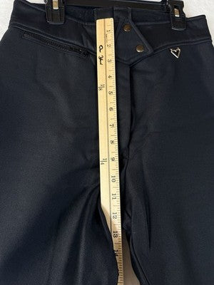 Obermeyer Ski Pants Women 10 Vintage High Waist Black Wool Blend Snow