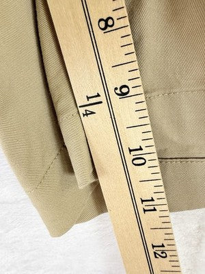 Lands End Shorts 20w Chino Mid Rise Tan Beige 10” Plus Size Womens