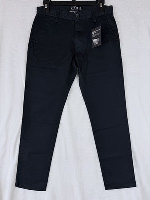 Under 510 Pants 28x26 Black Chino Khaki Slim Fit Mens Premium Cotton New NWT