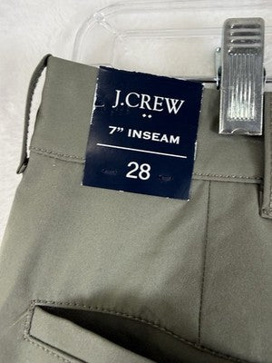 J Crew Tech Shorts Mens 28 Green 7” Inseam New NWT