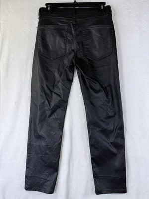 Banana Republic Coated Jeans Black 27 4 Petite Womens Slim High Rise Denim