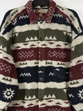 True Grit Men XXL Southwestern Aztec Sherpa Fleece Shirt Made USA Jacket Shacket