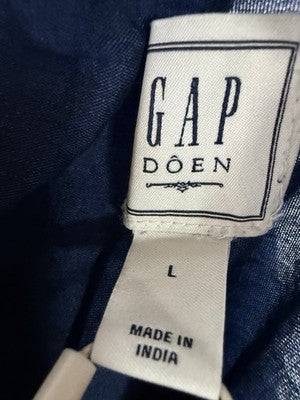 Gap X Doen Skirt Large Midi Blue Long Eyelet Pull On Cottagecore Boho Women New