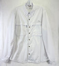 LL Bean Tropicwear Shirt Large Mens White Long Sleeve Button Up *FlawRead