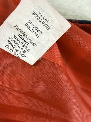J Crew Mini Skirt 4 Red Plaid Wool Blend Lined Womens