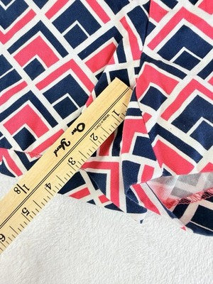 Gap Shorts 4 Petite Womens 3” Pink Blue Geo Print 4P 100% Cotton