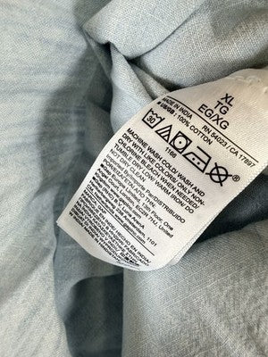 Gap Denim Big Shirt Womens XL Long Sleeve Chambray Light Blue Button Up New NWT