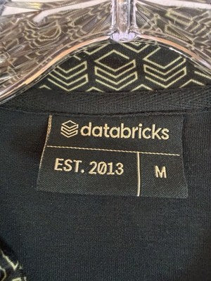 Databricks Medium Green Gold Full Zip Hoodie Jacket Logo Tech Kickoff FY27