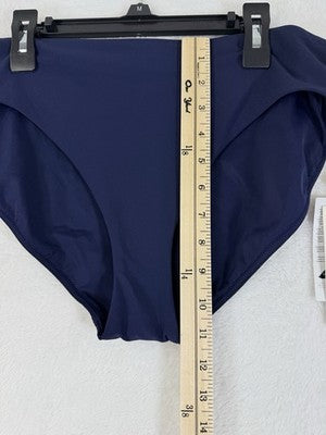 Calia Swim Bottom Medium Womens Navy Blue Core Mid Rise Bikini Swimwear New NWT