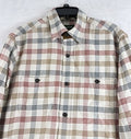 Orvis Perfect Flannel Shirt Medium Tall Plaid Button Up Blue Long Sleeve Mens