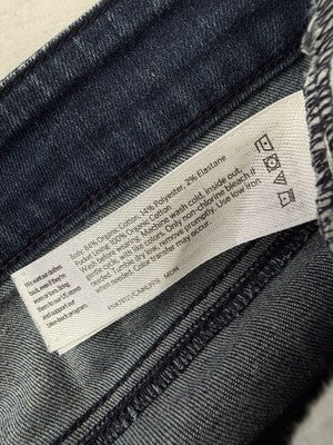 Eileen Fisher Jeans 8 Straight Leg Stretch Denim Blue Organic Cotton Denim