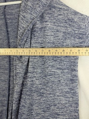 Gap Softspun Hooded Cardigan Small Open Front Blue Jersey Knit Women