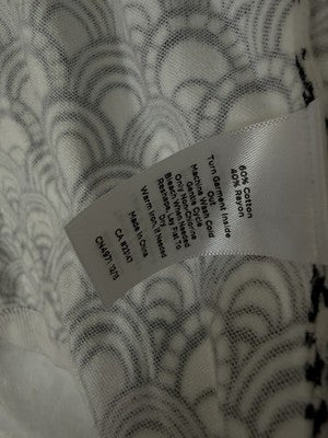 Talbots Cardigan Sweater Large White Blue Womens Button Front