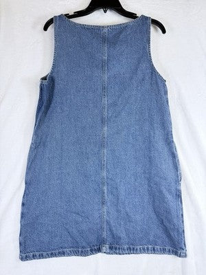 Gap UltraSoft Denim Mini Dress Medium Women Sleeveless Jean Blue Medium Wash New