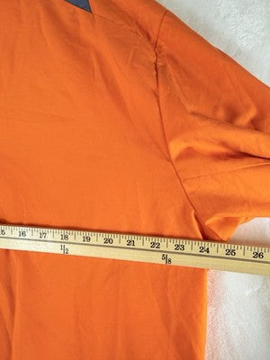 PGA Tour Jacket Large 1/2 Zip Pullover Windbreaker Orange Mens