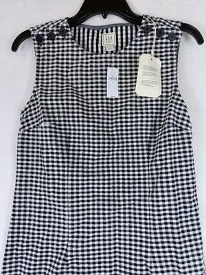 Gap X Doen Dress 2 Blue Gingham Denim Mini Womens Sleeveless New NWT
