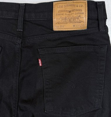 Levis 510 33x32 Jeans Black Skinny Mens Denim