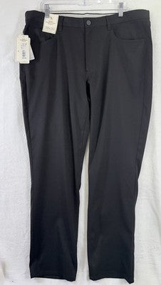 Hart Schaffner Marx Luxury Performance Pants 38x30 Black Golf Mens New NWT